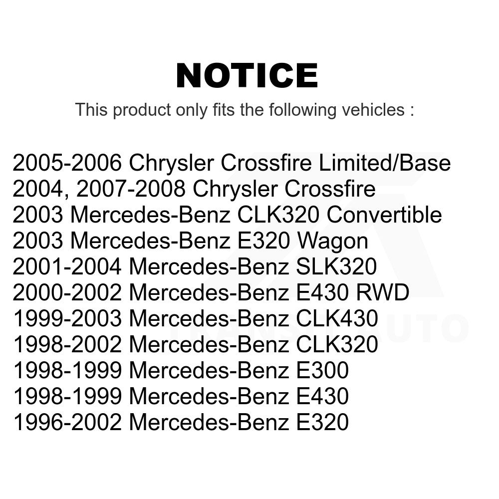 Front Brake Rotor Ceramic Pad Kit For Mercedes-Benz E320 Chrysler Crossfire E430