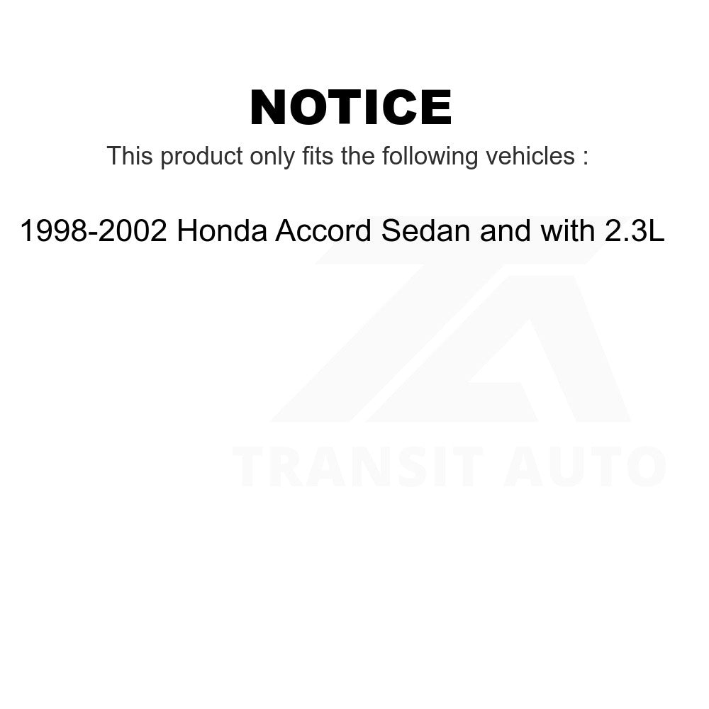 Front Brake Rotor And Ceramic Pad Kit For 1998-2002 Honda Accord Sedan with 2.3L