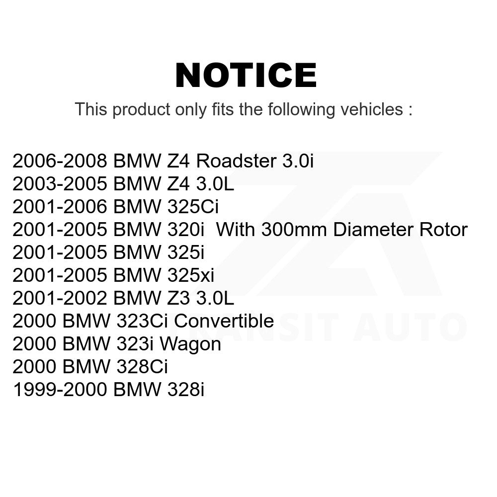 Front Brake Rotor Ceramic Pad Kit For BMW 325i 325Ci Z4 325xi Z3 323i 328i 323Ci