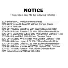 Charger l&#39;image dans la galerie, Front Brake Rotors Ceramic Pad Kit For Subaru Forester Impreza Outback XV Legacy