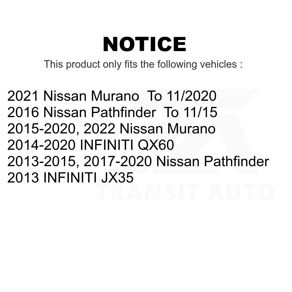 Front Brake Rotor And Ceramic Pad Kit For Nissan Pathfinder Murano INFINITI QX60