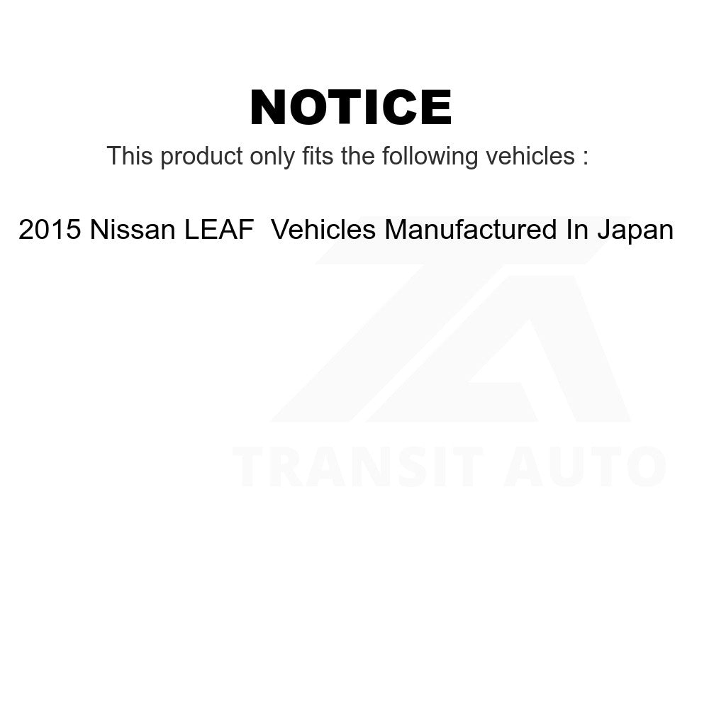 Front Brake Rotor Ceramic Pad Kit For Nissan LEAF Vehicles Manufactured In Japan