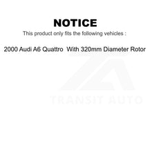 Charger l&#39;image dans la galerie, Front Brake Rotors Ceramic Pad Kit For Audi A6 Quattro With 320mm Diameter Rotor