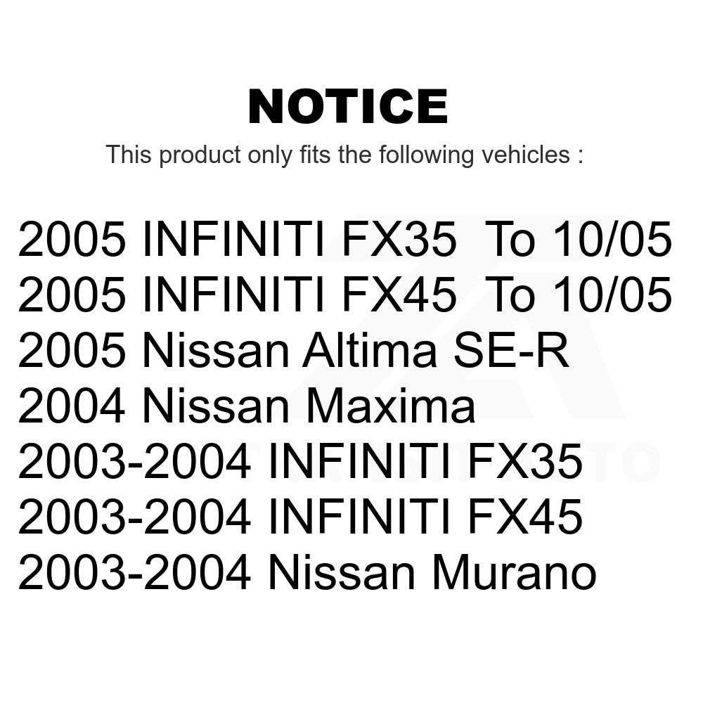 Front Brake Rotors Ceramic Pad Kit For Nissan Altima Murano Maxima INFINITI FX35