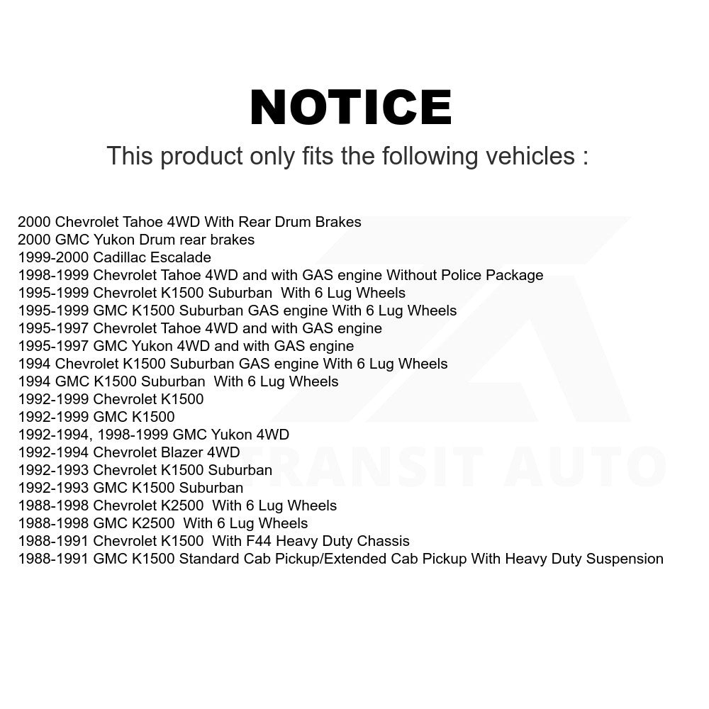 Front Brake Rotor & Ceramic Pad Kit For Chevrolet K1500 GMC Tahoe K2500 Suburban