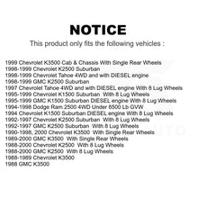 Charger l&#39;image dans la galerie, Front Brake Rotor Ceramic Pad Kit For Chevrolet K2500 Dodge Ram 2500 K1500 Tahoe
