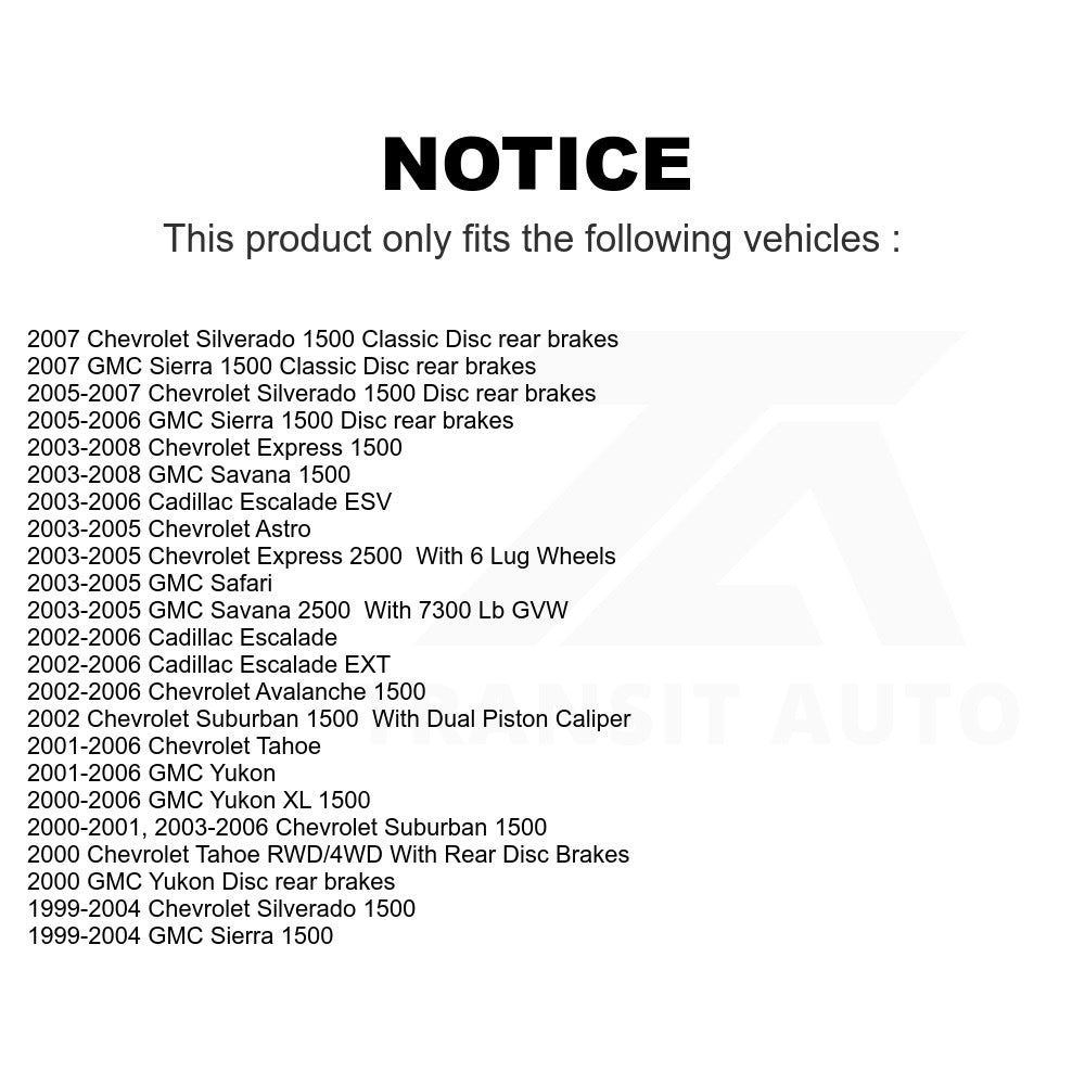 Front Brake Rotors Ceramic Pad Kit For Chevrolet Silverado 1500 GMC Tahoe Sierra