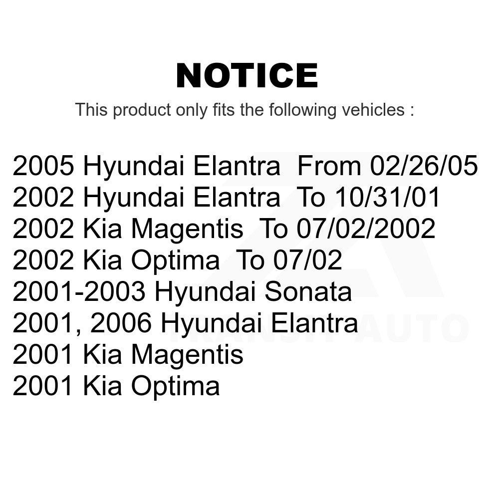 Front Brake Rotor Ceramic Pad Kit For Hyundai Elantra Sonata Kia Optima Magentis