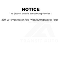 Charger l&#39;image dans la galerie, Front Brake Rotor Ceramic Pad Kit For Volkswagen Jetta With 280mm Diameter