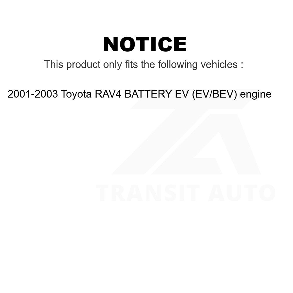 Front Brake Rotor And Ceramic Pad Kit For Toyota RAV4 BATTERY EV (EV BEV) engine