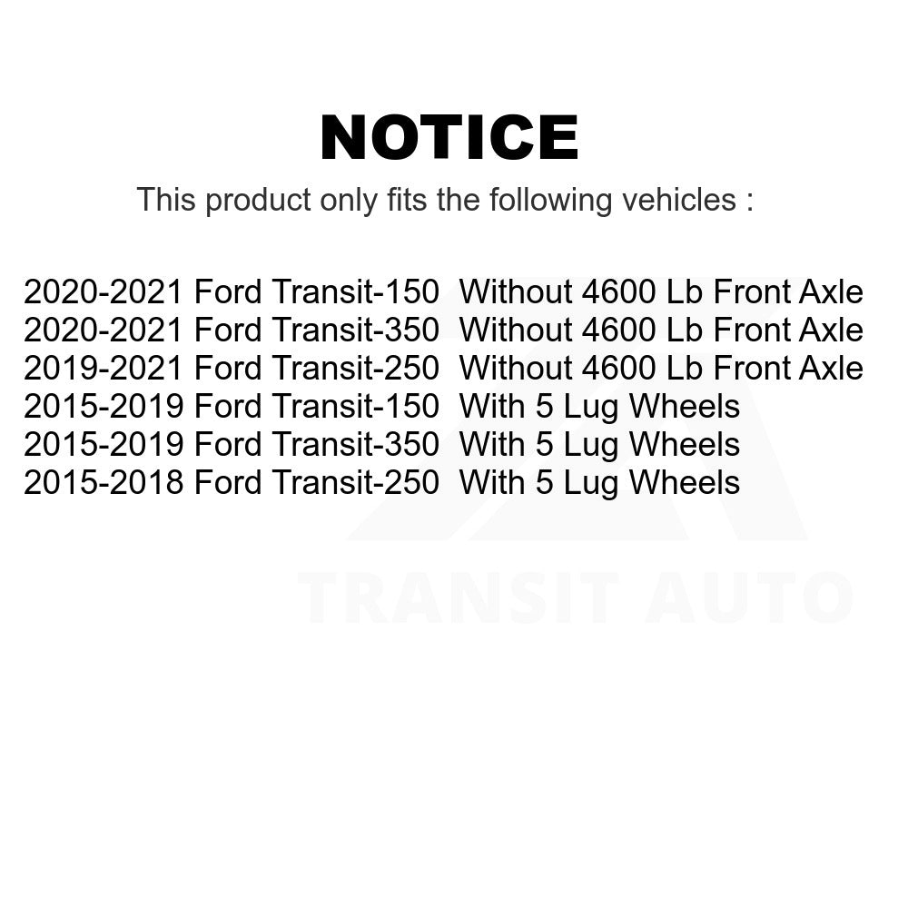 Front Brake Rotor & Ceramic Pad Kit For Ford Transit-250 Transit-350 Transit-150