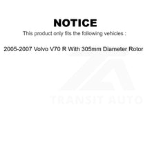 Charger l&#39;image dans la galerie, Front Brake Rotors Ceramic Pad Kit For 05-07 Volvo V70 With 305mm Diameter Rotor