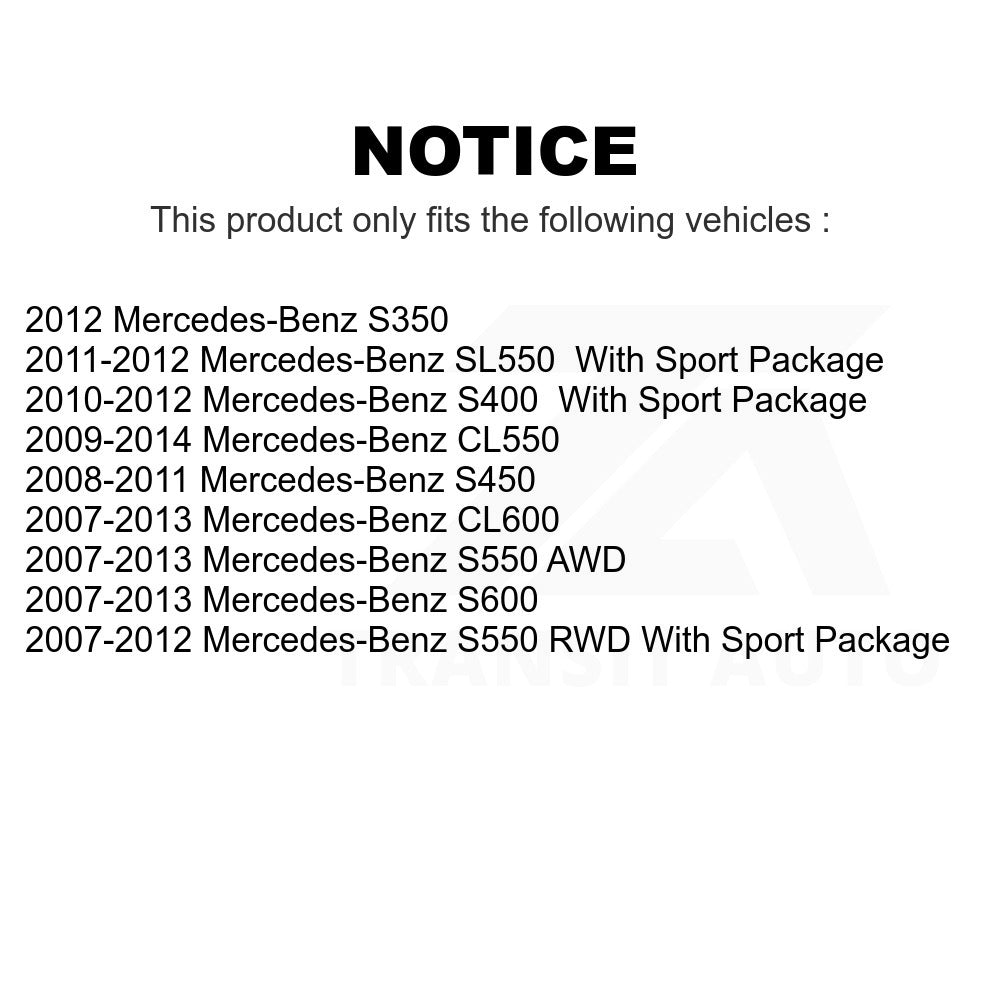 Front Brake Rotor & Ceramic Pad Kit For Mercedes-Benz S550 SL550 CL550 S600 S400