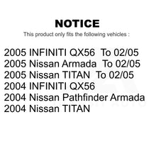 Charger l&#39;image dans la galerie, Front Brake Rotors &amp; Ceramic Pad Kit For Nissan Titan Pathfinder Armada INFINITI