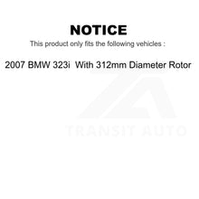 Charger l&#39;image dans la galerie, Front Brake Rotors &amp; Ceramic Pad Kit For 2007 BMW 323i With 312mm Diameter Rotor