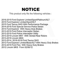 Load image into Gallery viewer, Front Brake Rotor &amp; Ceramic Pad Kit For Ford Explorer Taurus Flex Police Utility