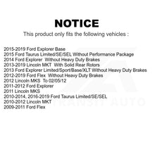 Charger l&#39;image dans la galerie, Front Brake Rotors Ceramic Pad Kit For Ford Explorer Taurus Flex Lincoln MKT MKS