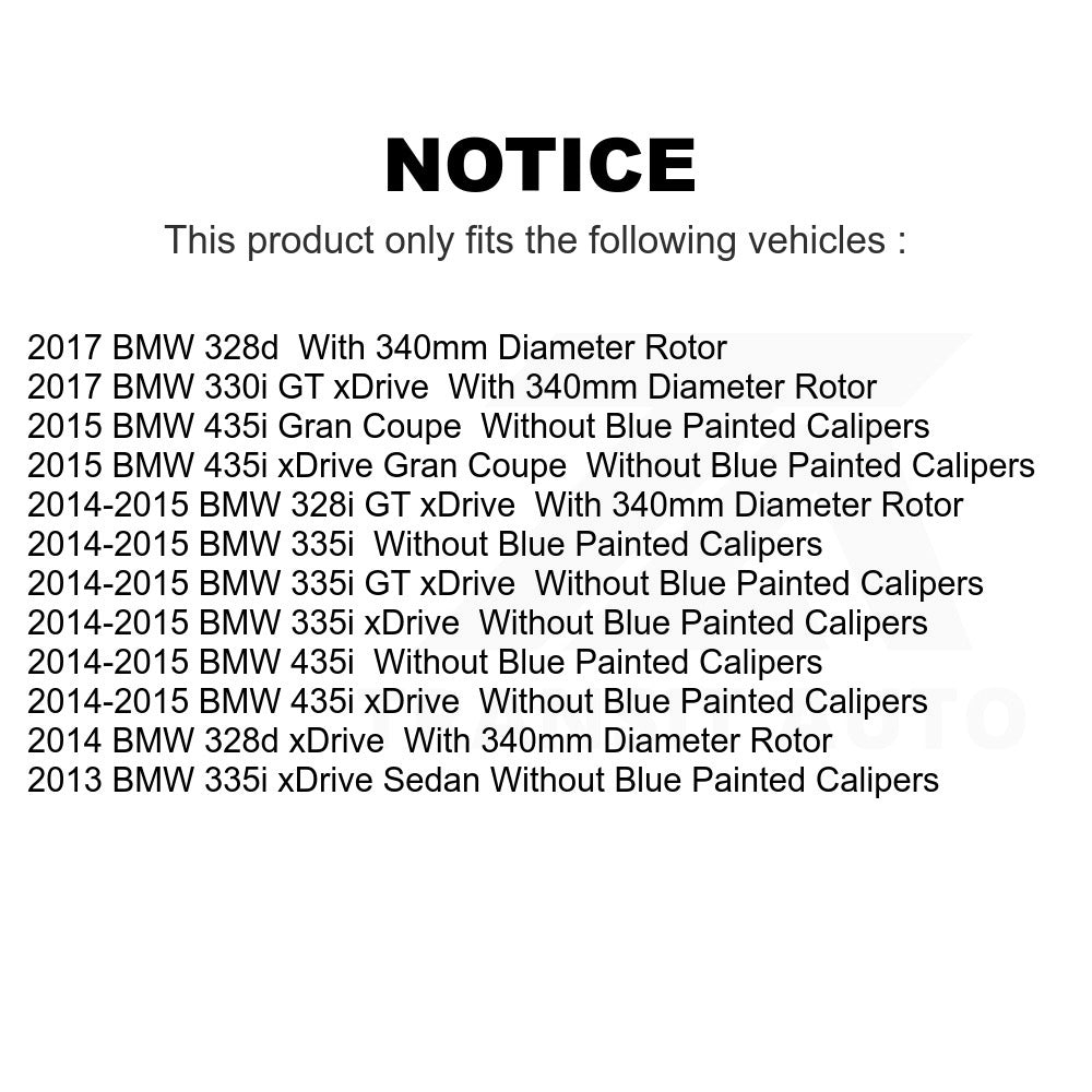 Front Brake Rotor And Ceramic Pad Kit For BMW 335i xDrive 435i 328i GT 328d 330i