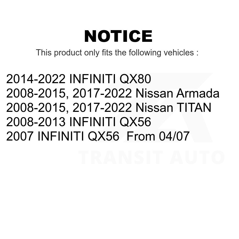 Front Brake Rotor And Ceramic Pad Kit For Nissan TITAN Armada INFINITI QX80 QX56