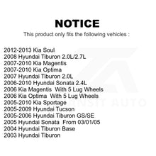 Charger l&#39;image dans la galerie, Front Brake Rotors &amp; Ceramic Pad Kit For Hyundai Kia Sonata Soul Sportage Tucson