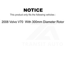 Charger l&#39;image dans la galerie, Front Brake Rotor &amp; Ceramic Pad Kit For 2008 Volvo V70 With 300mm Diameter