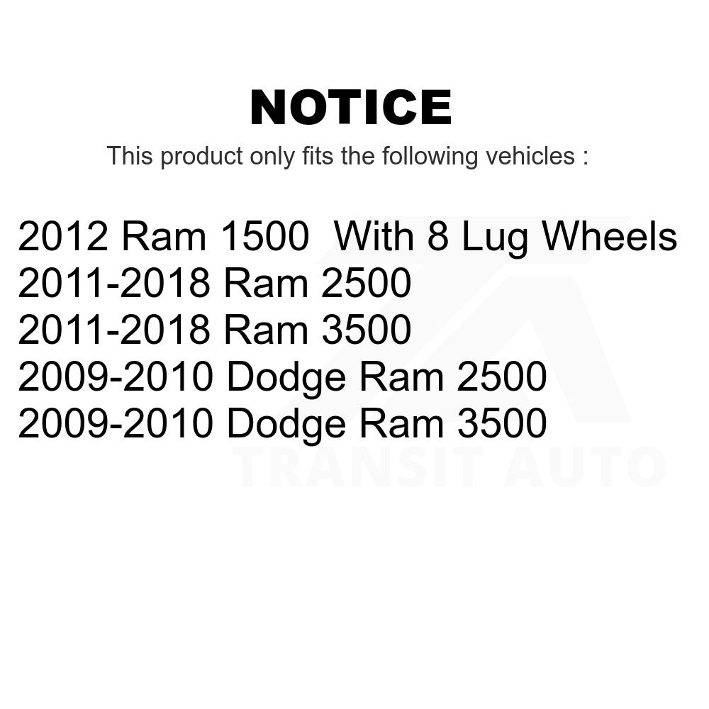 Front Rear Disc Brake Rotors And Ceramic Pads Kit For Ram 2500 3500 1500 Dodge