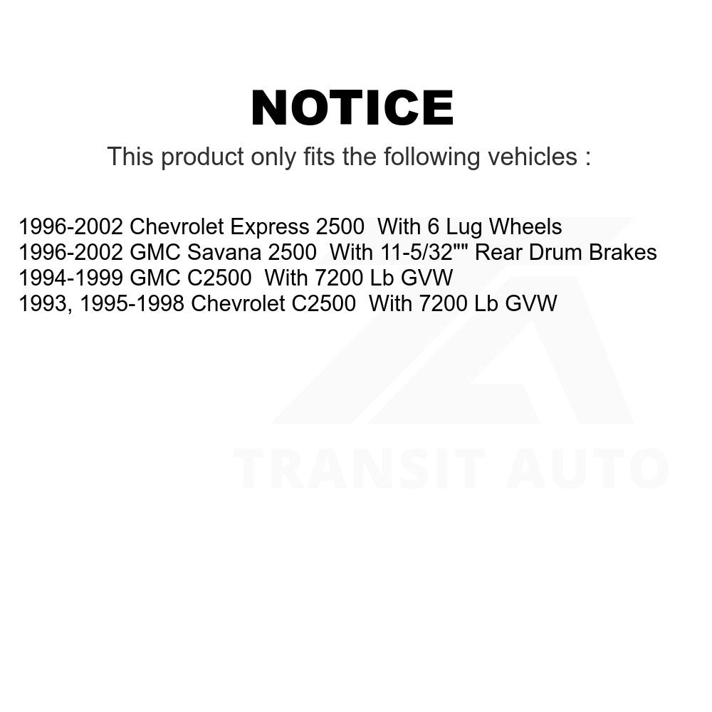 Front Brake Rotors & Ceramic Pad Kit For Chevrolet C2500 Express 2500 GMC Savana