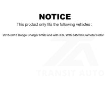 Charger l&#39;image dans la galerie, Front Brake Rotors &amp; Ceramic Pad Kit For Dodge Charger With 345mm Diameter Rotor