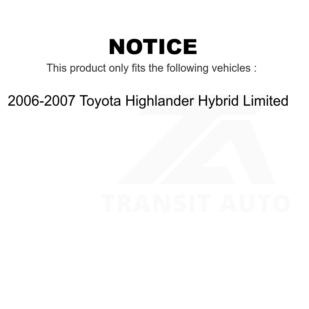 Front Brake Rotor Ceramic Pad Kit For 2006-2007 Toyota Highlander Hybrid Limited