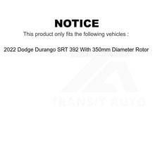 Load image into Gallery viewer, Front Brake Rotor Ceramic Pad Kit For 22 Dodge Durango With 350mm Diameter