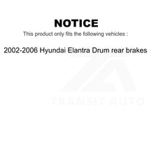 Charger l&#39;image dans la galerie, Rear Brake Drum Shoes Kit For 2002-2006 Hyundai Elantra rear brakes