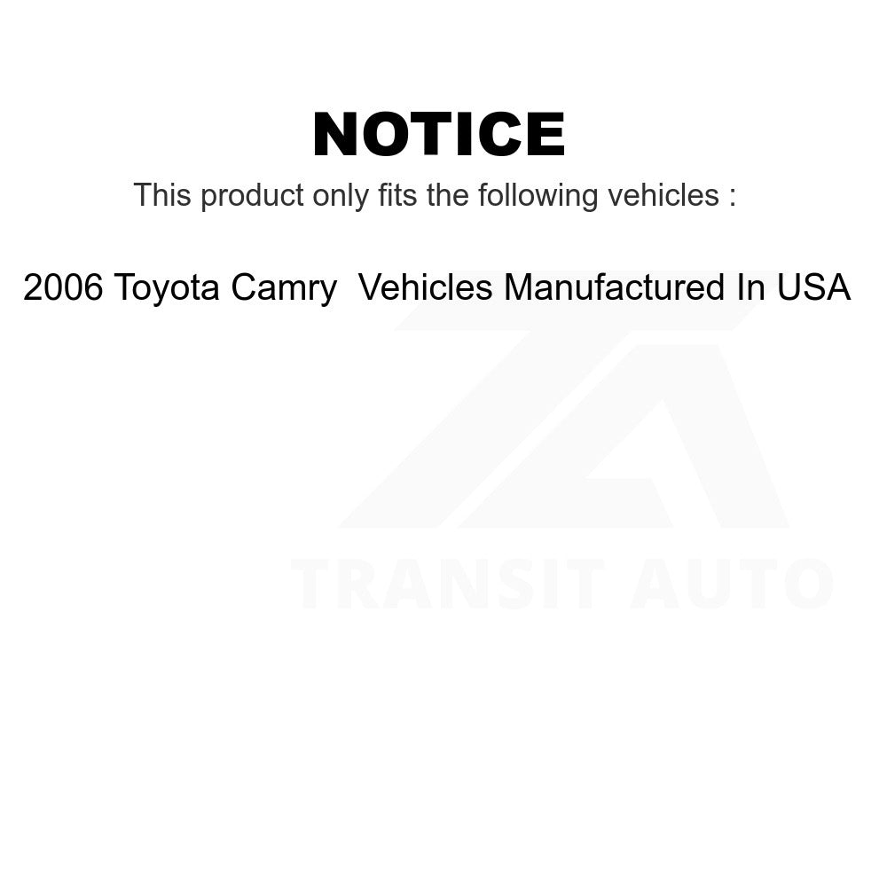 Rear Brake Drum Shoes Kit For 2006 Toyota Camry Vehicles Manufactured In USA