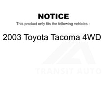 Load image into Gallery viewer, Rear Brake Drum Shoes Spring And Cylinders Kit For 2003 Toyota Tacoma 4WD