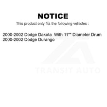 Charger l&#39;image dans la galerie, Rear Brake Drum Shoes Spring And Cylinders Kit (6Pc) For Dodge Dakota Durango