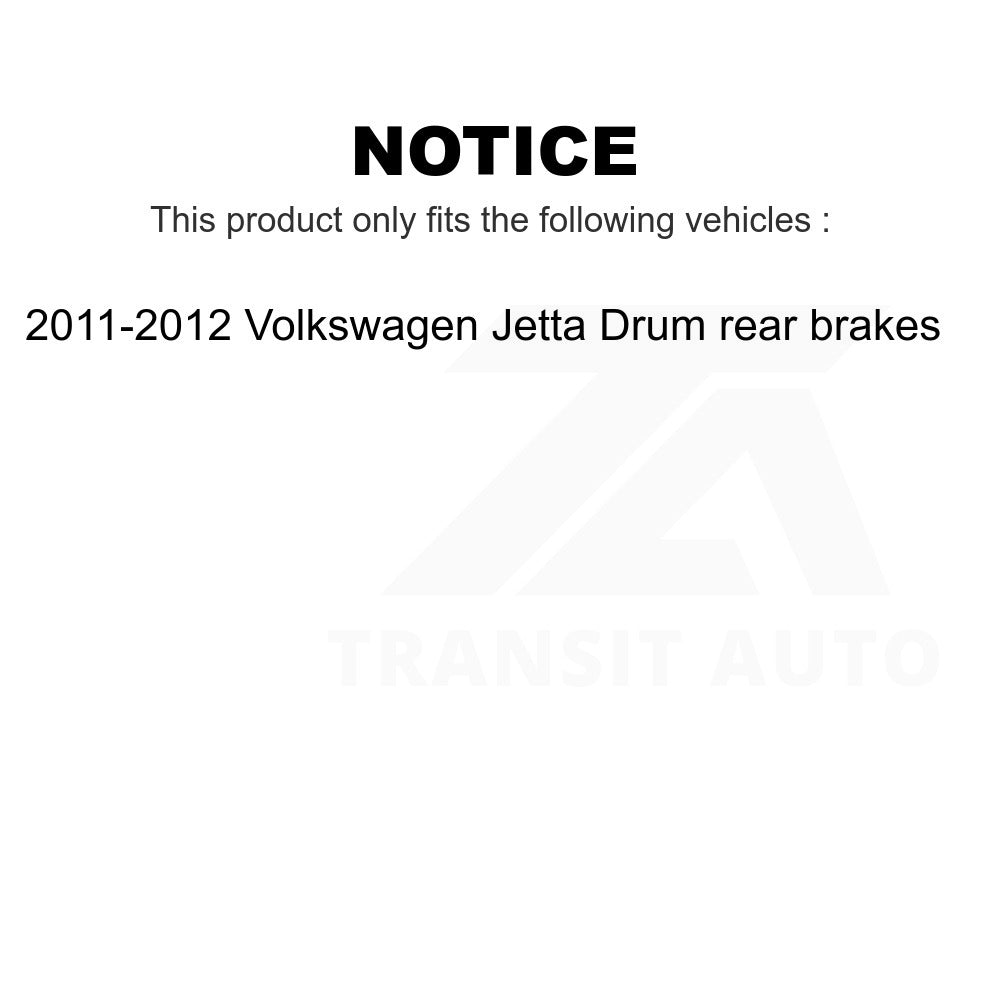 Rear Brake Drum Shoes Spring Kit For 2011-2012 Volkswagen Jetta rear brakes