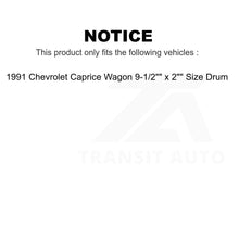 Load image into Gallery viewer, Rear Brake Drum Shoes Kit For 1991 Chevrolet Caprice Wagon 9-1 2&quot; x Size