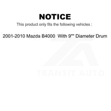 Charger l&#39;image dans la galerie, Rear Brake Drum Shoes Kit For 2001-2010 Mazda B4000 With 9&quot; Diameter