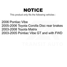 Charger l'image dans la galerie, Front Rear Ceramic Brake Pads Parking Shoe Kit For Toyota Corolla Matrix Pontiac