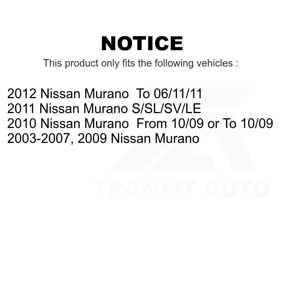 Front Rear Ceramic Brake Pads And Parking Shoes Kit For Nissan Murano