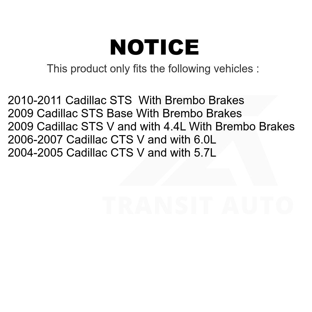 Front Rear Ceramic Brake Pads And Parking Shoes Kit For Cadillac CTS STS