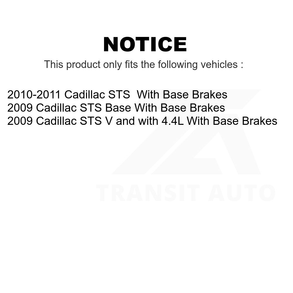 Front Rear Ceramic Brake Pads Parking Shoe Kit For Cadillac STS With Base Brakes