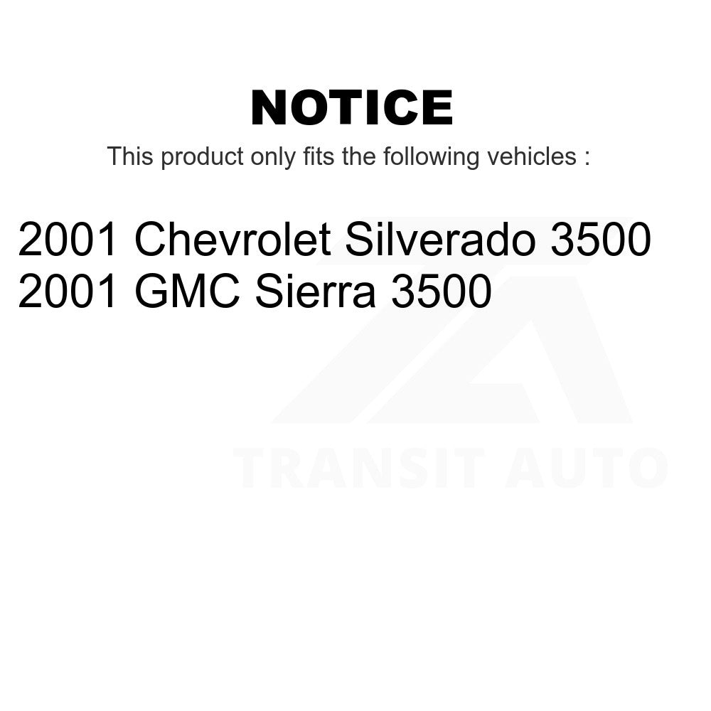 Front Rear Ceramic Brake Pads Parking Shoes Kit For Chevrolet Silverado 3500 GMC