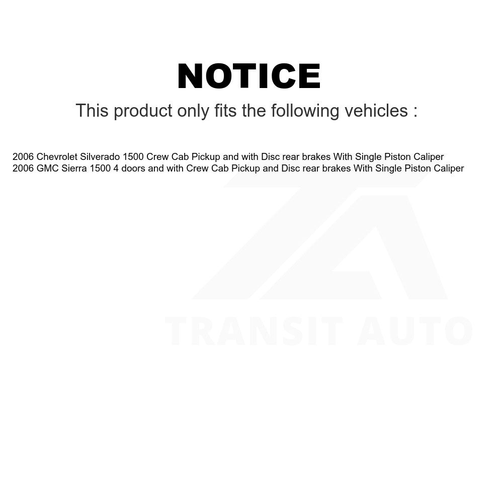 Front Rear Ceramic Brake Pads Parking Shoes Kit For Chevrolet Silverado 1500 GMC