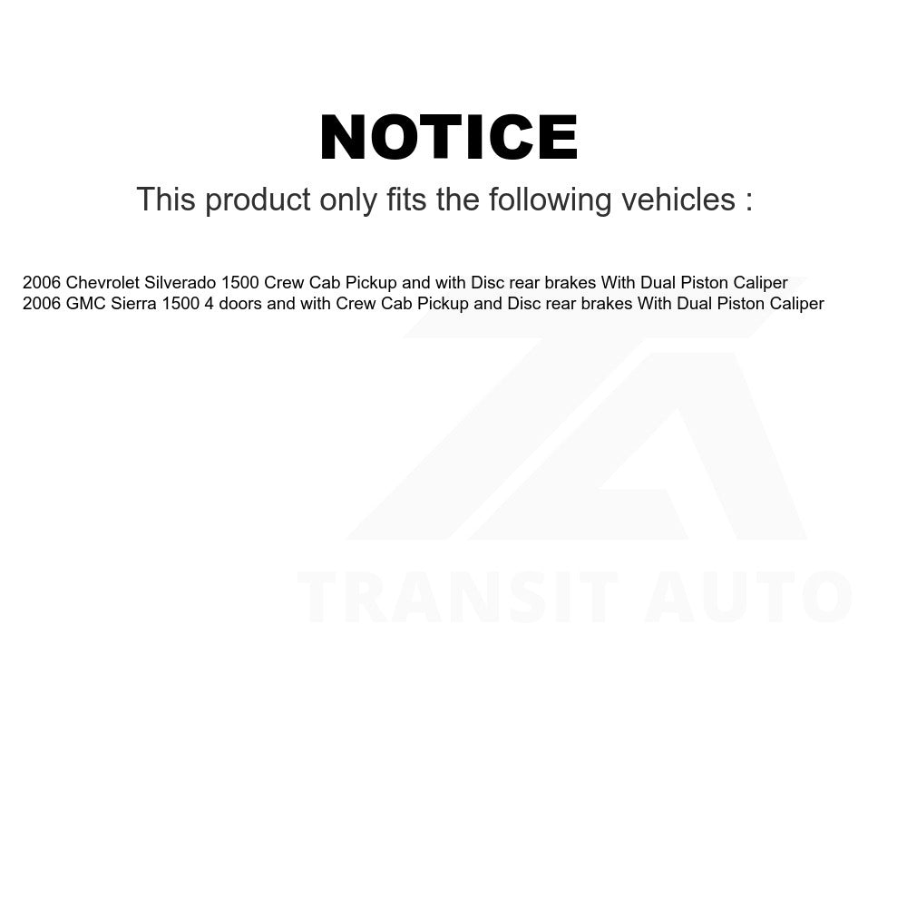 Front Rear Ceramic Brake Pads Parking Shoes Kit For Chevrolet Silverado 1500 GMC