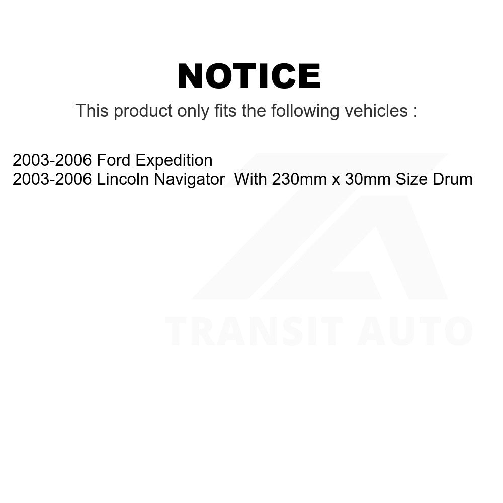 Front Rear Ceramic Brake Pads And Parking Shoes Kit For Ford Expedition Lincoln