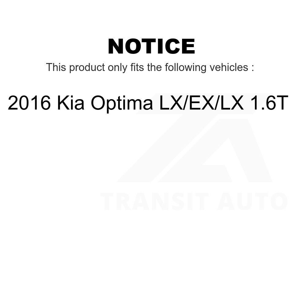 Front Rear Ceramic Brake Pads Parking Shoe Kit For 2016 Kia Optima LX EX 1.6T