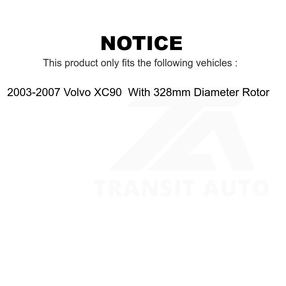 Front Rear Ceramic Brake Pads And Parking Shoes Kit For Volvo XC90