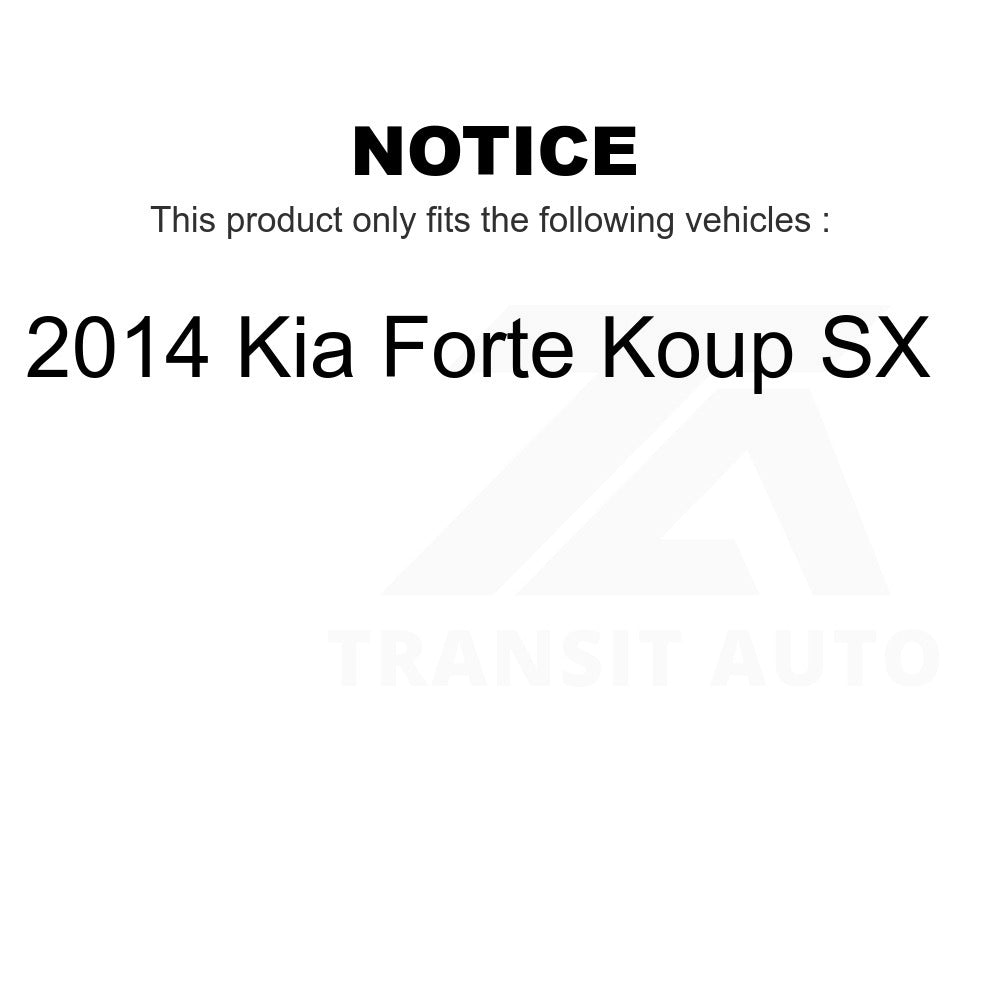 Front Rear Ceramic Brake Pads And Parking Shoes Kit For 2014 Kia Forte Koup SX