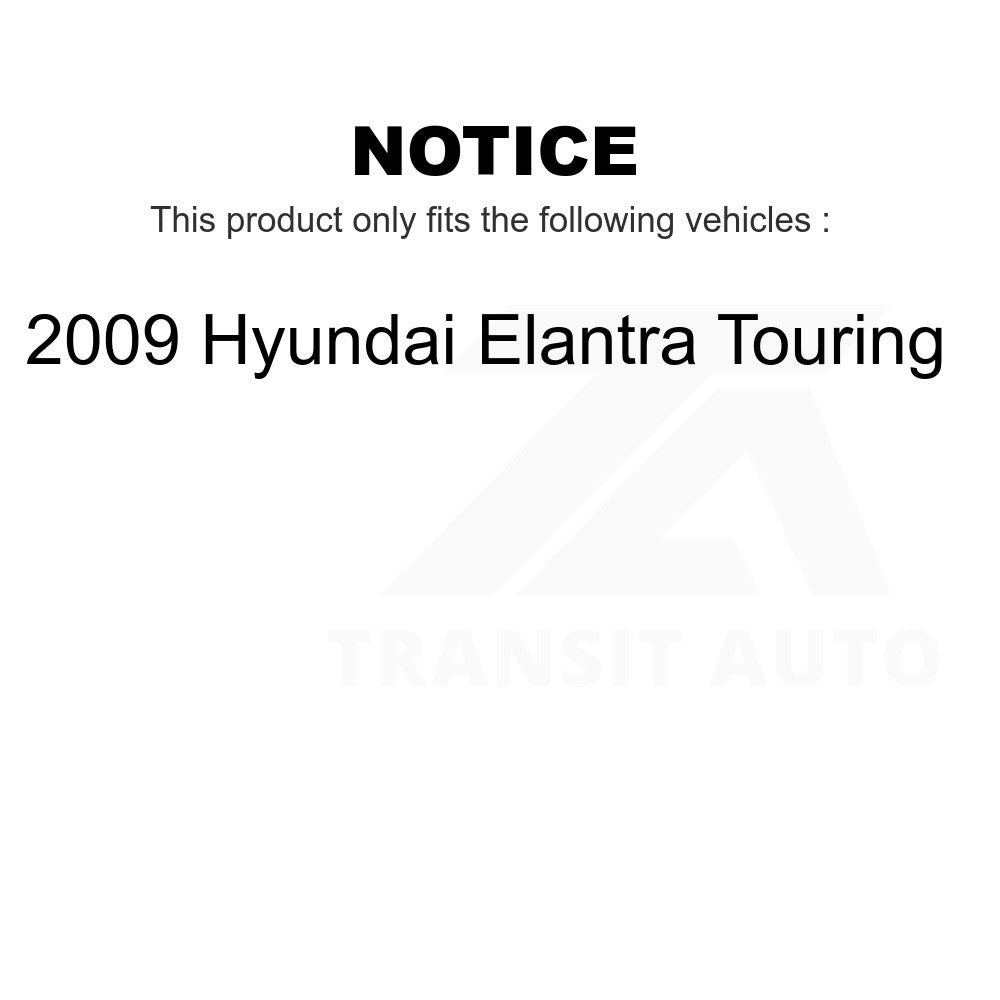 Front Rear Ceramic Brake Pads And Drum Shoe Kit For 2009 Hyundai Elantra Touring