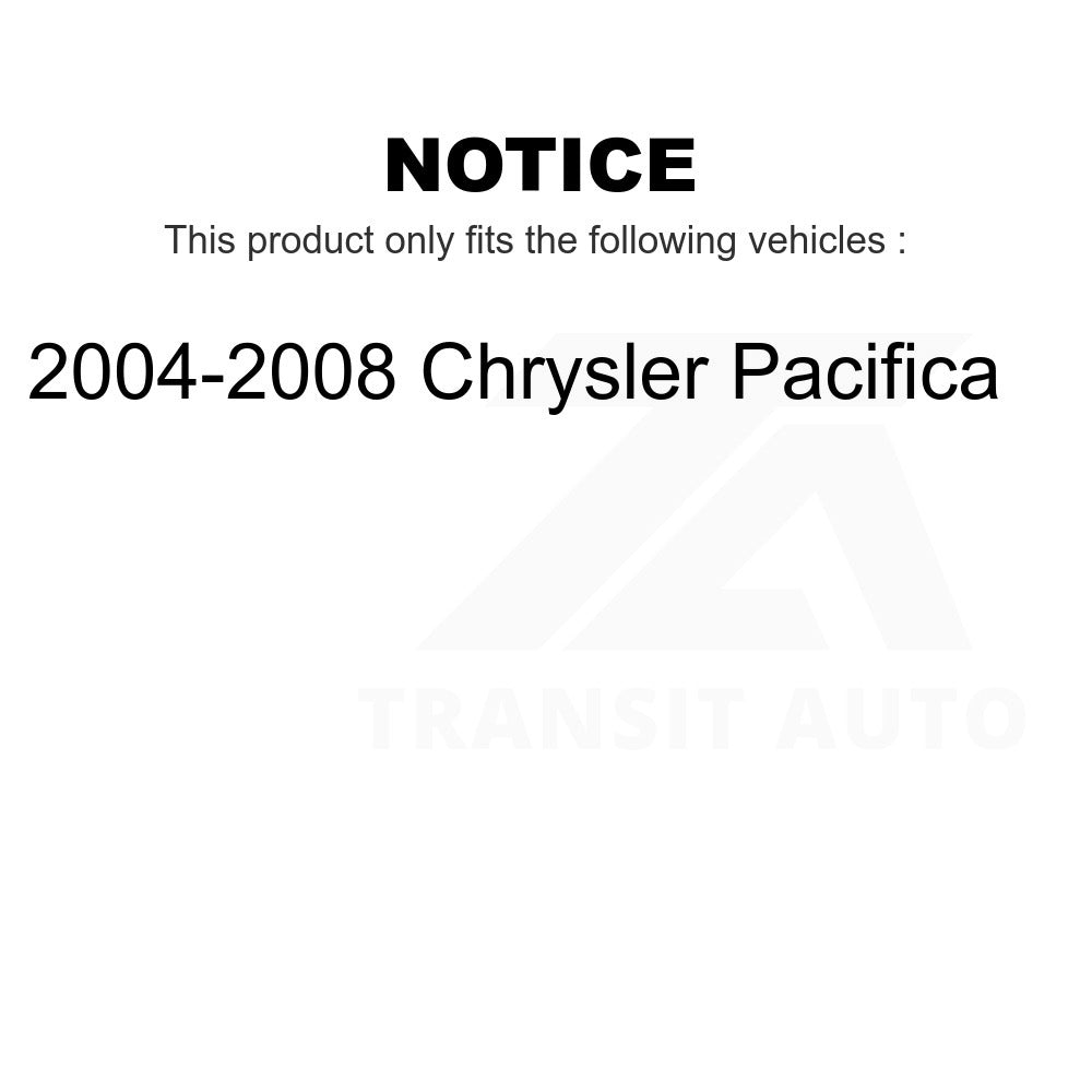 Front Ceramic Brake Pads & Rear Parking Shoe Kit For 2004-2008 Chrysler Pacifica